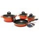 Set Pentole GSW Gourmet Orange Shadow 4 Pezzi + 3 coperchi